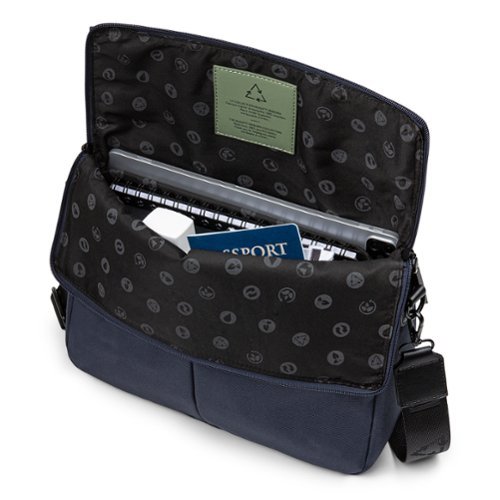 Bugatti Reborn Collection - Convertible Crossbody to a Waist Bag- RPET Polyester - Navy WORLDWIDE DELIVERY