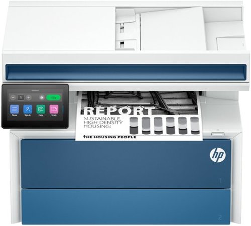 HP - LaserJet Pro MFP 4112fdw Wireless Black & White All-in-One Laser Printer, Scan, Copy, Fax, 2-Sided Printing, AI-Enabled - White