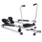 Costway - Exercise Rowing Machine Rower with Adjustable Double Hydraulic Resistance Home Gym - Black/Silver-Front_Standard
