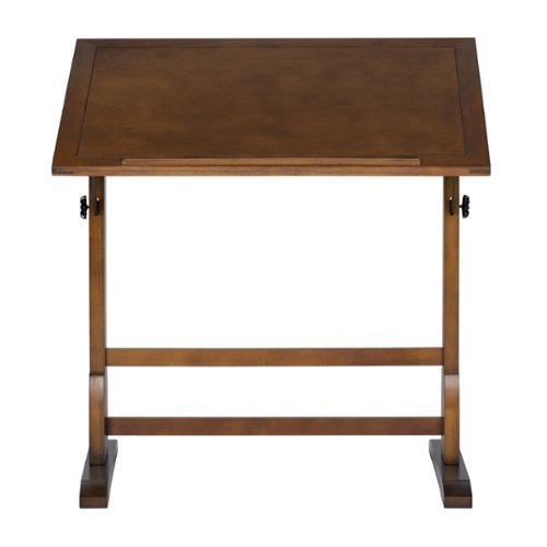 Studio Designs - Vintage Drafting Table Wood - Rustic Oak-Front_Standard 