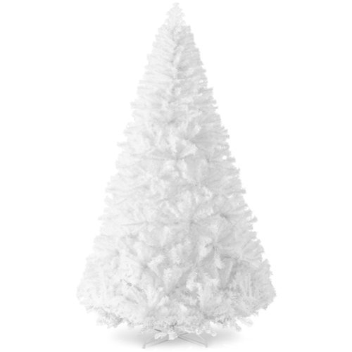 Best Choice Products - Artificial Christmas Tree, 9ft Premium Unlit Pine Design, Dense Branches w/Easy Assembly - White-Front_Standard 