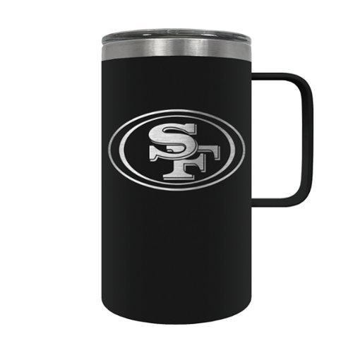 Great American Products - San Francisco 49ers 18oz. Hustle Travel Mug - Black-Front_Standard 