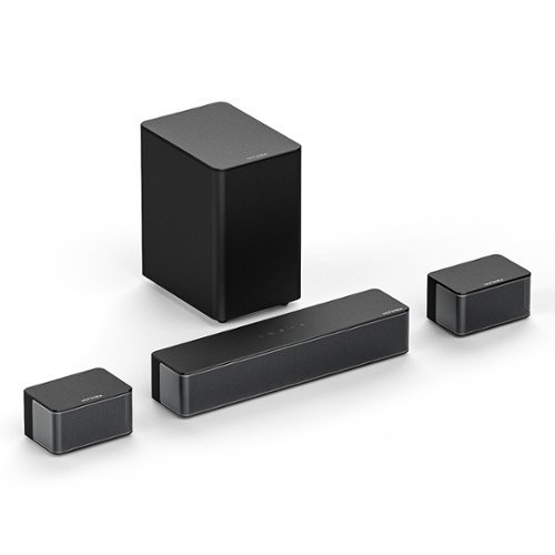 Ultimea - 5.1 Sound Bar for Smart TV, Virtual Surround Sound System for TV, 320W Peak Power, Adjustable Surround Speakers - Black-Front_Standard 