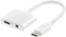 Insignia™ - USB-C to 3.5 mm Audio Adapter with Charging - White-Front_Standard