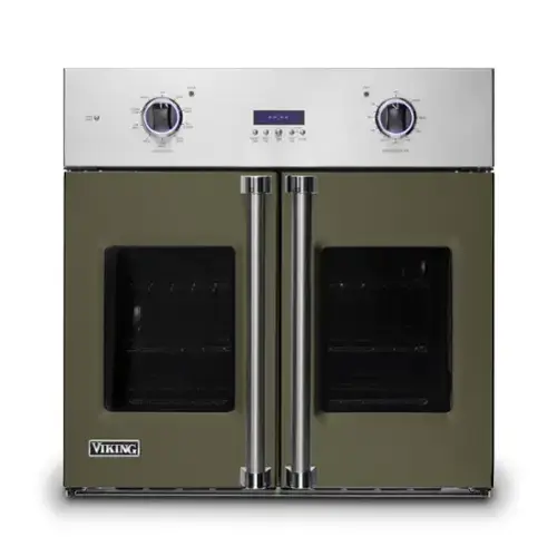 Front. Viking - 30" 7 Series French Door Single Built-In Electric Thermal Convection Oven-Martini - Martini.