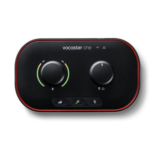 Focusrite Vocaster One USB audio interface for solo podcasts - record broadcast quality with ease! - Black WORLDWIDE DELIVERY