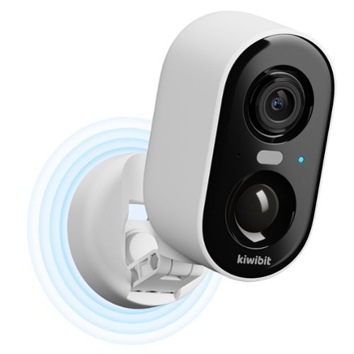 Kiwibit - 2K Wireless Outdoor Security Camera, Magnetic Mount, Color Night Vision, 2-Way Audio, AI Detection, Local/Cloud Storage - White-Front_Standard 