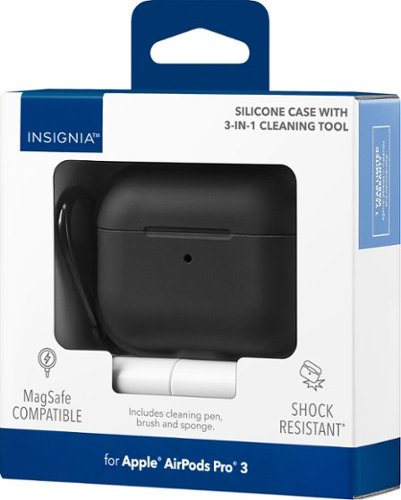 Insignia™ Silicone Case for Apple AirPods Pro 3 with 3-in-1 Cleaning Tool - Black BUY IN MIDDLE EAST