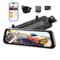 WOLFBOX - 10'' 4K+1080P Rear View Mirror Camera, 5.8GHz WiFi, Reverse Assist, WDR, Touch Screen, 64GB Card, GPS, G-sensor - Black-Front_Standard