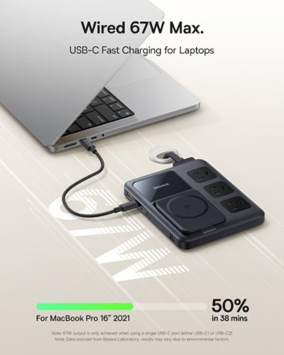 Baseus Nomos Charging Station Qi2 3AC+1U+3C+ Magnetic Wireless 67W 1.5m US Black - Black BUY ONLINE