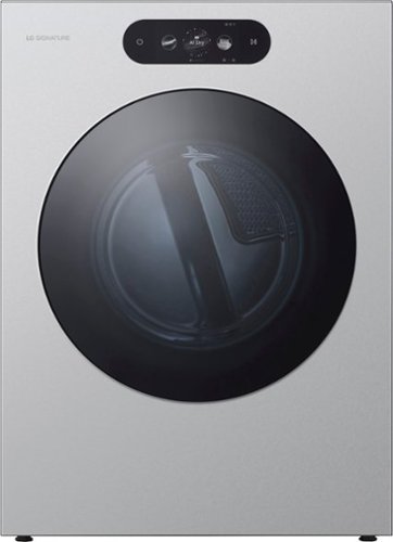 LG SIGNATURE 9.0 Cu. Ft. Stackable Smart Electric Dryer with Steam and AI Sensor Dry - Brushed Platinum Steel