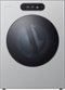 LG - SIGNATURE 9.0 Cu. Ft. Stackable Smart Electric Dryer with Steam and AI Sensor Dry - Brushed Platinum Steel-Front_Standard