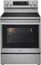 LG - 6.3 Cu. Ft. Freestanding Electric True Convection Smart Range with Air Fry and InstaView - Stainless Steel-Front_Standard