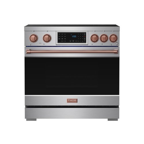 Gordon Ramsay Series by Thor Kitchen 6.0 Cu. Ft Freestanding Induction Range with Rose Gold Hardware - Stainless Steel