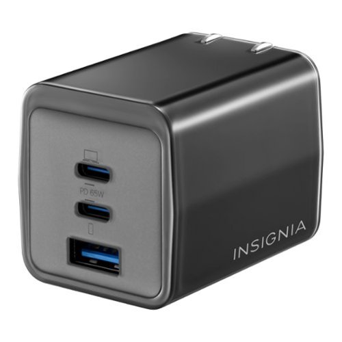 Insignia™ 65W 3-Port USB-C/USB Wall Charger for Smartphones, Tablets and More - Black BUY IN AUSTRALIA