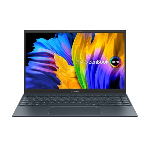 ASUS ZenBook13 OLED Ultra-Slim Laptop, 13.3” OLED, AMD Ryzen 7 5700U, 8GB LPDDR4X RAM, 512GB PCIe SSD - Pine Gray WORLDWIDE DELIVERY