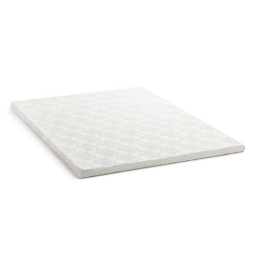 Lucid Comfort Collection - 2" Queen Gel Memory Foam Topper with Cover - White-Front_Standard