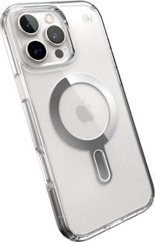 Speck Presidio Perfect Clear ClickLock Case with MagSafe for Apple iPhone 16 Pro Max - Clear/Chrome GLOBAL SHIPPING