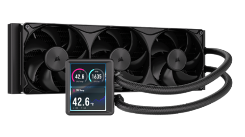 CORSAIR - NAUTILUS II 360 RS LCD Liquid CPU Cooler – 3.5" IPS LCD – FlowDrive 2S Pump – RS II Unified Frame Fans – 360mm Radiator - Black
