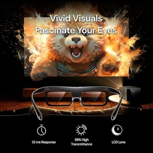 Valerion 2-Pack Rechargeable DLP Link 3D Active Shutter Glasses - BLACK HOW TO BUY