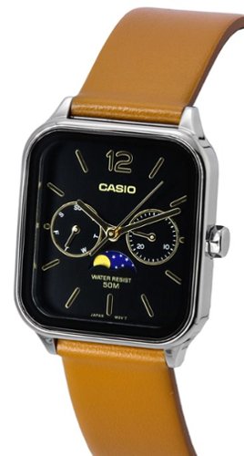 Casio Standard Analog Moon Phase Quartz MTP M305L 1A Men's Watch