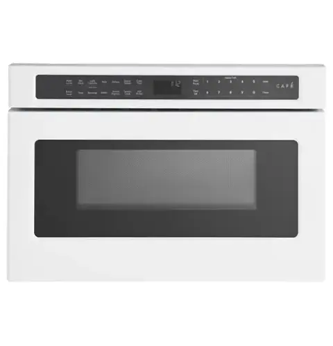 - Mute
- Set Clock
- Lock Controls
- Melt
- Defrost
- Sensor Reheat
- Cook Time
- Power Level
- Timer
- Beverage
- Soften
- Sensor Cook
- Sensor Popcorn
- Add 30 Sec

- Start
- Pause
- Extra Cook
- Open
- CAFÉ
- Clear
- Close