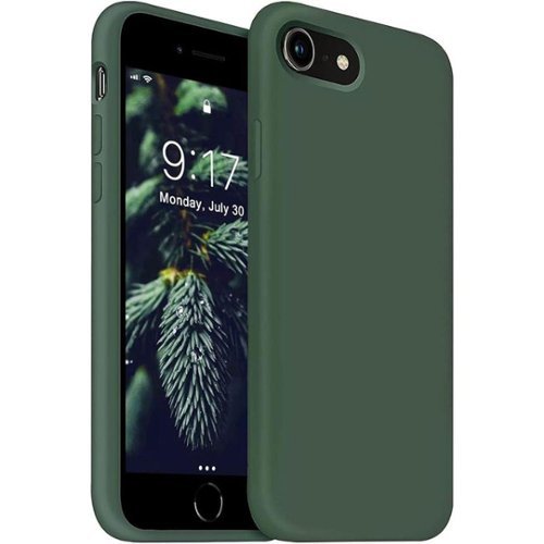 Entronix - Liquid Silicone Case for iPhone 8, 7, SE - Soft Touch Protection - Green-Front_Standard 