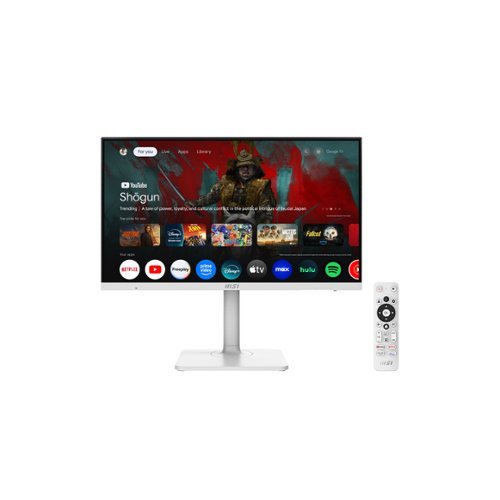 MSI - Modern MD272UPSW 27" FHD 60Hz ms Smart Monitor with HDR ready ,Built-in Speakers (DisplayPort, HDMI, USB-C ) - Matte White-Front_Standard 