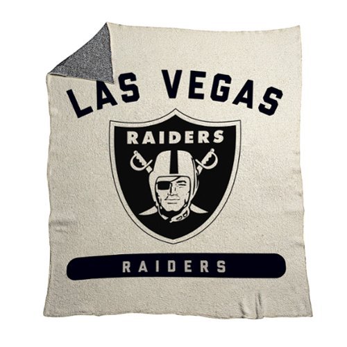 Logo Brands - Las Vegas Raiders 50" x 60" Luxe Dreams Throw Blanket - Oatmeal-Front_Standard 