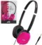 JVC - FLATS On-Ear Headphones HAS160P - Pink-Front_Standard