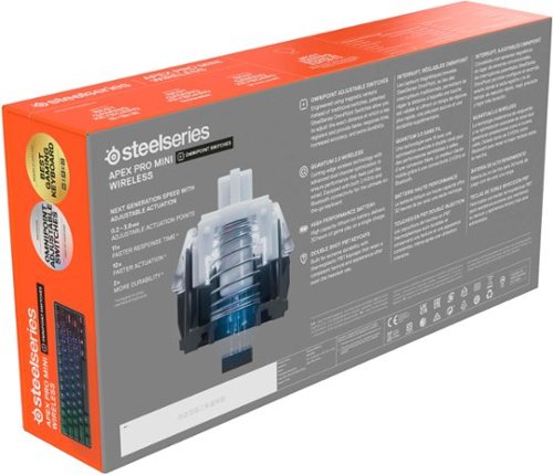 SteelSeries Apex Pro Mini 60% V2 Wireless Mechanical OmniPoint Adjustable HyperMagnetic Gaming Keyboard with Rapid Tap - Black BUY IN SAUDI ARABIA