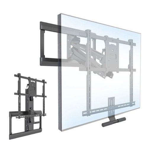 Mount-It! - Fireplace TV Wall Mount for 42"– 65" TVs, Pull Down & Tilt, Heavy Duty - Black-Front_Standard 