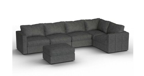 Lovesac - 6 Seats (4 Storage) + 8 Sides Corded Velvet Sactional & Lovesoft - Charcoal Grey