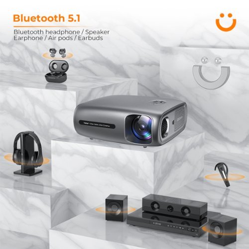Yaber YABER Pro U7 5G WiFi BT Projector, 1080P, 4K, Auto 6D Keystone Correction &4P/4D, HD Home&Outdoor Projector - Gray GLOBAL SHIPPING