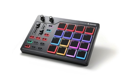 Donner music - Donner STARRYPAD MIDI Pad Beat Maker Machine Professional - Black-Front_Standard 