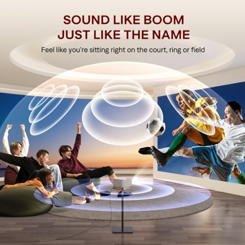 Aurzen BOOM 3 Smart Projector, 36W Speakers 3D Dolby Audio, Auto Focus Keystone, 500 ANSI Lumens 4K Supported Projector - Gold HOW TO BUY