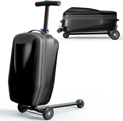 Front. Circus Cirle - Circus Cirle Hardshell Kids' Luggage, Foldable Carry on Kids Suitcase Wheels, Black - Black.