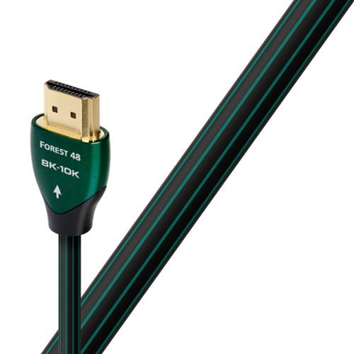 AudioQuest Forest 48 10'   4K-8K-10K 48Gbps  In-Wall Rated HDMI Cable - Black with Green Stripes SHOP ONLINE