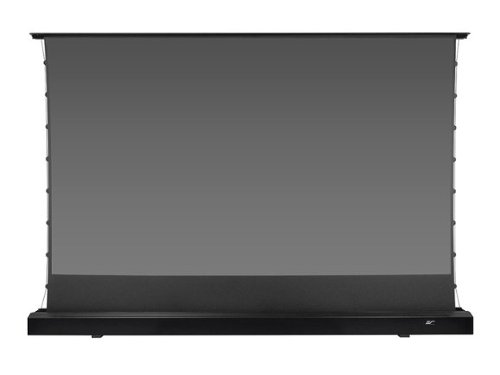 Elite Screens - Kestrel 121" Home Theatre Electric Floor rising projector screen - Black-Front_Standard 