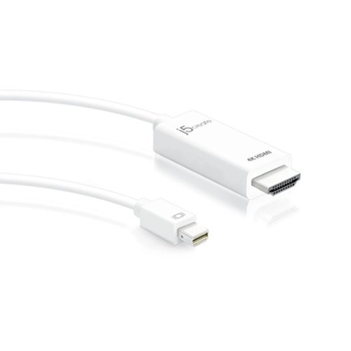 j5create - Mini DisplayPort to 4K HDMI Cable - White-Angle_Standard 
