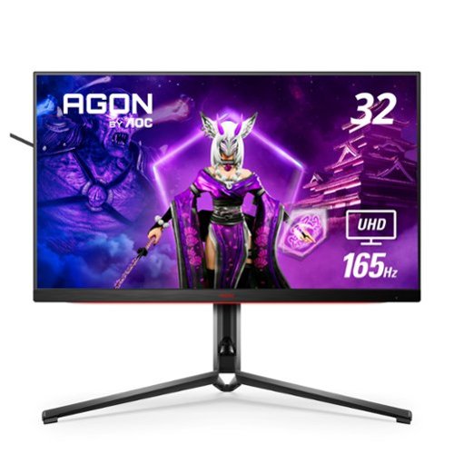 AOC - AG324UX 31.5" LCD 4K UHD Gaming Monitor - Black/Red-Front_Standard 