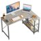 Bestier - 47inch Small L Shaped Desk with Storage Shelves Corner Gaming Computer Desk - light grey-Front_Standard