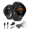 Garmin - Forerunner 165 Music GPS Running Watch Black Bundle - Black - (2024)-Front_Standard