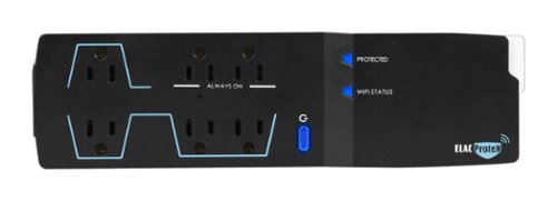 ELAC ProteK - 6 Outlet 540 Joules Surge Protector - Black-Front_Standard 