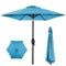 Best Choice Products - 7.5ft Heavy-Duty Outdoor Market Patio Umbrella w/ Push Button Tilt, Easy Crank - Sky Blue-Front_Standard