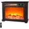 Lifesmart - 3-Quartz Infrared Fireplace Heater - Dark Walnut-Front_Standard