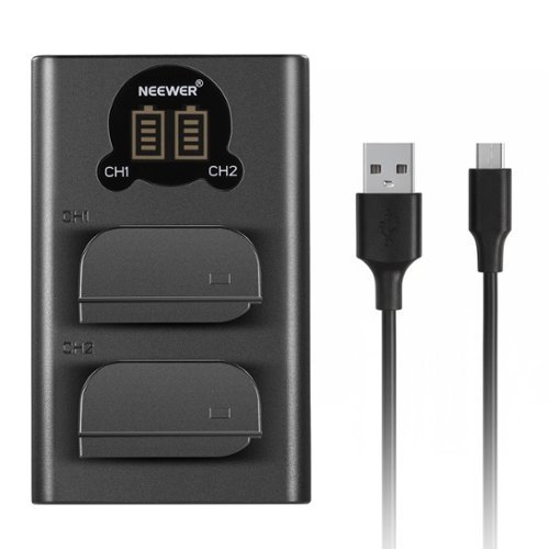 Neewer - DMW-BLK22 Battery & Charger Set, 2-Pack 2400mAh, Dual USB-C Charger, for Panasonic S5/GH6-Front_Standard 
