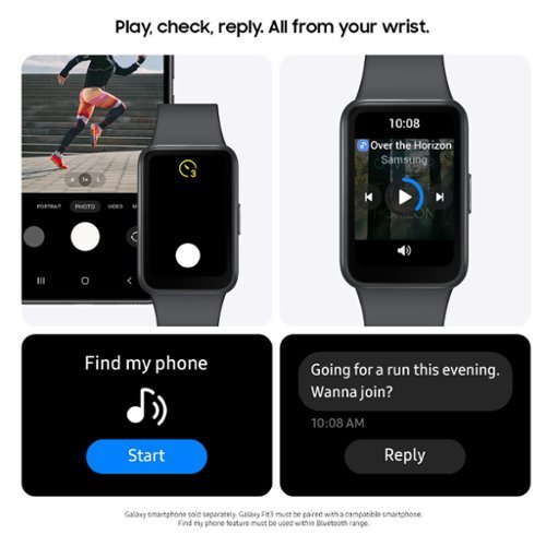 Samsung Galaxy Fit3 Aluminum Smartwatch 40mm BT - Dark Gray BUY IN MIDDLE EAST