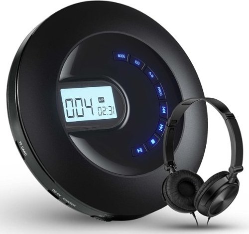 Vulpecula Spade - CD Player Portable, Rechargeable Portable CD Player for Car and Travel, Small CD Player with Headphone and Anti-Skip/Sho-Front_Standard 