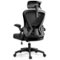 KERDOM - High Back Ergonomic Office Chair with Adjustable Headrest & Lumbar Support Tilt Reclining Computer Chair for Home Office - Black-Front_Standard